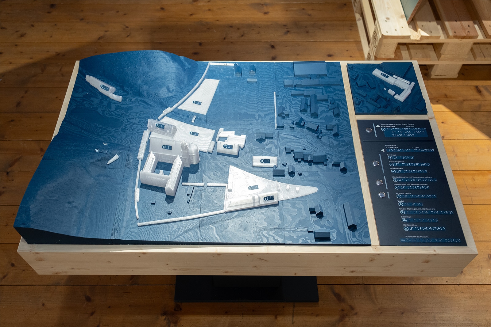 Taktiles 3D-Modell der Liegenschaften des Museum KulturLand Ries