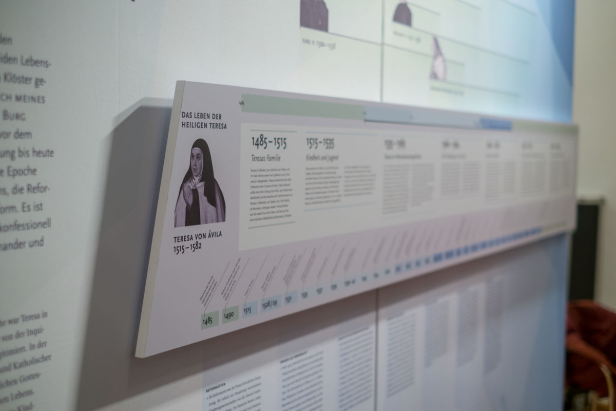 Ausstellung mit Zeitstrahl